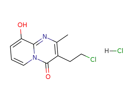 Molecular Structure of 849727-62-4 (3-(2-chloroethyl)-9-hydroxy-2-methyl-4H-pyrido[1,2-a]pyrimidin-4-one hydrochloride)