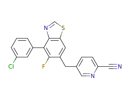 5-[4-(3-chloro-phenyl)-5-fluoro-benzothiazol-6-ylmethyl]-pyridine-2-carbonitrile