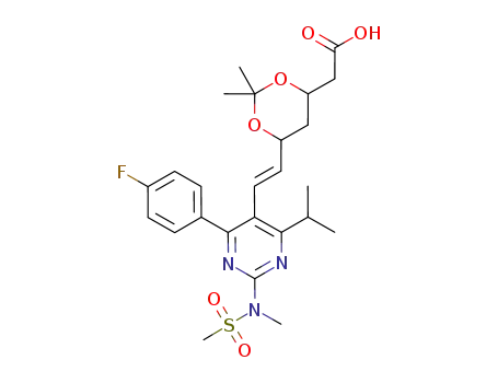 (E)-(6-(2-[4-(4-fluorophenyl)-6-isopropyl-2-(methanesulfonyl-methyl-amino)-pyrimidin-5-yl]-vinyl)-2,2-dimethyl-[1,3]dioxan-4-yl)-acetic acid