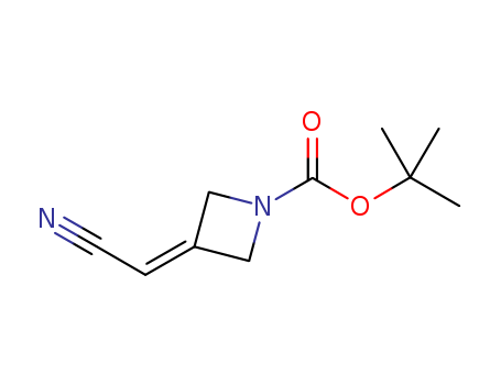1153949-11-1,1-Boc-3-(cyanomethylene)azetidine,3-(Cyanomethylene)-1-azetidinecarboxylic acid tert-butyl ester; 2-Methyl-2-propanyl 3-(cyanomethylene)-1-azetidinecarboxylate; 1-Boc-3-(cyanomethylene)azetidine; 3-Cyanomethylene-azetidine-1-carboxylic acid tert-butyl ester; tert-butyl 3-(cyanoMethylidene)azetidine-1-carboxylate; P-Hydroxy phenyl butanone (Raspberry ketone); tert-butyl-3-(cyanomethylene)azetidine-1-carboxylate