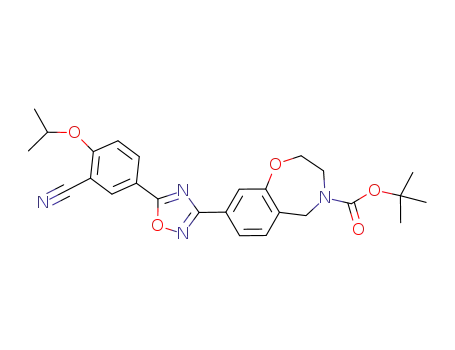 1,1-dimethylethyl 8-(5-{3-cyano-4-[(1-methylethyl)oxy]phenyl}-1,2,4-oxadiazol-3-yl)-2,3-dihydro-1,4-benzoxazepine-4(5H)-carboxylate