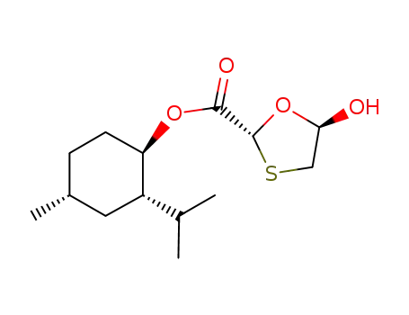 (2R,5R)-5-hydroxy-[1,3]-oxathiolane-2-carboxylic acid, 2S-isopropyl-5R-methyl-1R-cyclohexyl ester