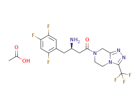 (R)-3-amino-1-(3-(trifluoromethyl)-5,6-dihydro-[1,2,4]triazolo[ 4,3-a]pyrazin-7(8H)yl)-4-(2,4,5-trifluoro phenyl)butan-1-one acetate