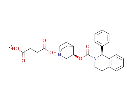 (1S)-(3R)-1-azabicyclo[2.2.2]oct-3-yl 3,4-dihydro-1-phenyl-2(1H)-isoquinoline carboxylate succinate