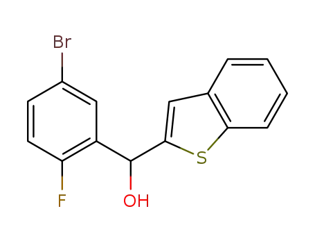 Molecular Structure of 1034305-11-7 (Benzo[b]thiophene-2-Methanol, α-(5-broMo-2-fluorophenyl)-)