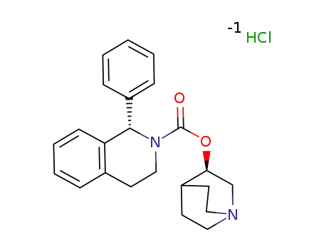 (+)-(1S,3'R)-quinuclidin-3'-yl 1-phenyl-1,2,3,4-tetrahydro-isoquinoline-2-carboxylate hydrochloride