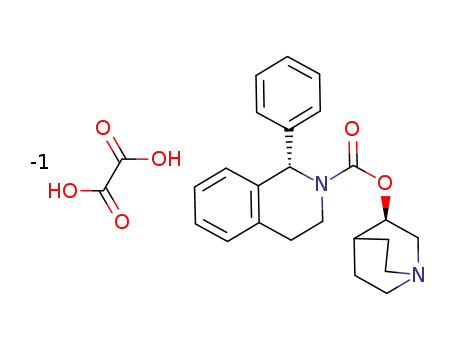 (+)-(1S,3'R)-quinuclidin-3'-yl 1-phenyl-1,2,3,4-tetrahydro-isoquinoline-2-carboxylate oxalate