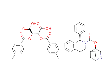 (+)-(1S,3'R)-quinuclidin-3'-yl 1-phenyl-1,2,3,4-tetrahydro-isoquinoline-2-carboxylate di-p-toluoyl-L-tartrate