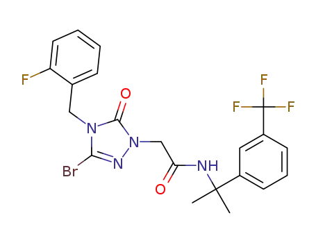 2-[3-bromo-4-(2-fluorobenzyl)-5-oxo-4,5-dihydro-1H-1,2,4-triazol-1-yl]-N-{1-methyl-1-[(3-trifluoromethyl)phenyl]ethyl}-acetamide