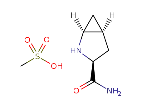 Molecular Structure of 709031-45-8 (2-Azabicyclo[3.1.0]hexane-3-carboxamide, (1S,3S,5S)-,monomethanesulfonate)