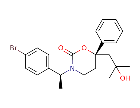 (S)-3-((S)-1-(4-bromophenyl)ethyl)-6-(2-hydroxy-2-methylpropyl)-6-phenyl-1,3-oxazinan-2-one
