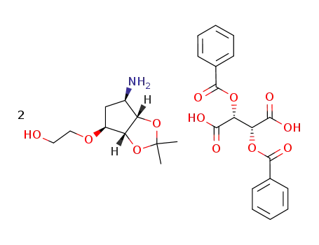 bis[(3aS,4R,6S,6aR)-6-(2-hydroxyethoxy)-2,2-dimethyltetrahydro-3aH-cyclopenta[d][1,3]dioxol-4-aminium] 2,3-bis(benzoyloxy)succinate