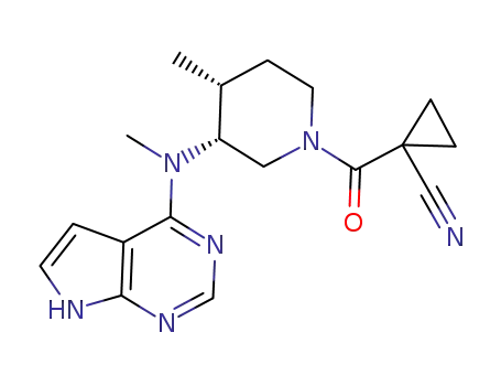 1-((3R,4R)-4-methyl-3-(methyl(7H-pyrrolo[2,3-d]pyrimidin-4-yl)amino)piperidine-1-carbonyl)cyclopropanecarbonitrile