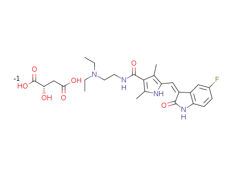 N-[2-(diethylamino)ethyl]-5-[(Z)-(5-fluoro-1,2-dihydro-2-oxo-3H-indol-3-ylidene)methyl]-2,4-dimethyl-1H-pyrrole-3-carboxamide L-malate