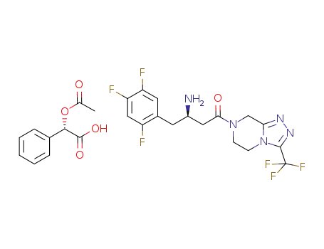 (S)-(+)-O-acetylmandelic acid (2R)-4-oxo-4-[3-(trifluoromethyl)-5,6-dihydro[1,2,4]triazolo[4,3-a]pyrazin-7(8H)-yl]-1-(2,4,5-trifluorophenyl)butan-2-amine