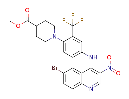 methyl 1-(4-(6-bromo-3-nitroquinolin-4-ylamino)-2-(trifluoromethyl)phenyl)piperidine-4-carboxylate