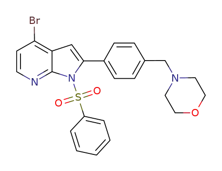 4-bromo-2-[4-(N-morpholinylmethyl)phenyl]-1-phenylsulfonyl-1H-pyrrolo[2,3-b]pyridine
