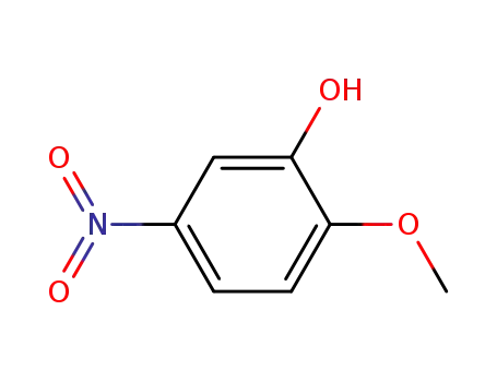 Molecular Structure of 636-93-1 (2-Methoxy-5-nitrophenol)