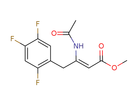 Molecular Structure of 1234321-81-3 (Methyl 3-acetamido-4-(2,4,5-trifluorophenyl)but-2-enoate)