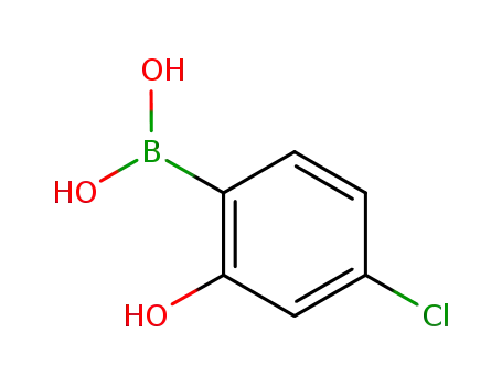 Molecular Structure of 1238196-66-1 (4-Chloro-2-hydroxyphenylboronic acid)