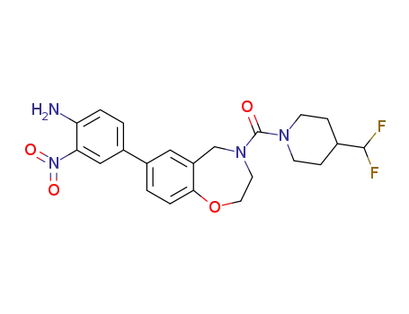 4-(4-{[4-(difluoromethyl)piperidin-1-yl]carbonyl}-2,3,4,5-tetrahydro-1,4-benzoxazepin-7-yl)-2-nitroaniline
