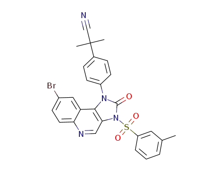 2-(4-(8-bromo-2-oxo-3-(m-tolylsulfonyl)-2,3-dihydro-1H-imidazo[4,5-c]quinolin-1-yl)phenyl)-2-methylpropanenitrile