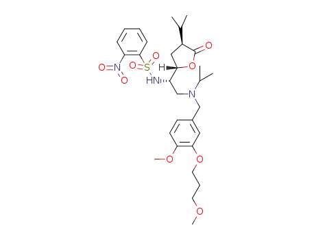 N-{(1S)-2-{isopropyl[4-methoxy-3-(3-methoxypropoxy)benzyl]amino}-1-[(2S,4S)-4-isopropyl-5-oxotetrahydrofuran-2-yl]ethyl}-2-nitrobenzenesulfonamide