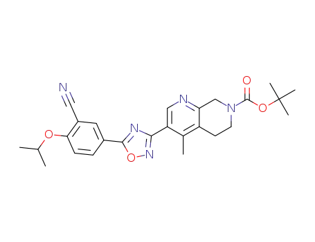 tert-butyl 3-(5-(3-cyano-4-isopropoxyphenyl)-1,2,4-oxadiazol-3-yl)-4-methyl-5,6-dihydro-1,7-naphthyridine-7(8H)-carboxylate