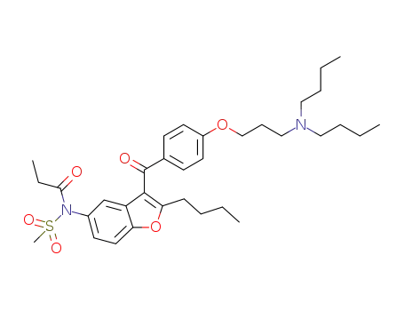 N-[2-n-butyl-3-[4-[3-(di-n-butylamino)propoxy]benzoyl]-1-benzofuran-5-yl]-N'-ethoxycarbonyl-methanesulfonamide