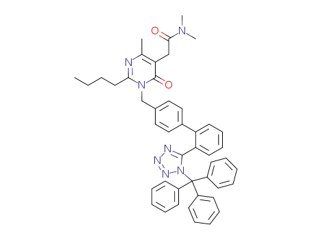 2-n-butyl-5-dimethylaminocarbonylmethyl-6-methyl-3-[[2'-(N-triphenylmethyltetrazol-5-yl)biphenyl-4-yl]methyl]pyrimidin-4(3H)-one