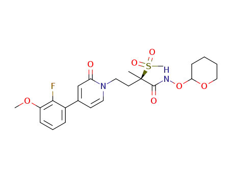 (2R)-4-[4-(2-fluoro-3-methoxyphenyl)-2-oxopyridin-1(2H)-yl]-2-methyl-2-(methylsulfonyl)-N-(tetrahydro-2H-pyran-2-yloxy)butanamide