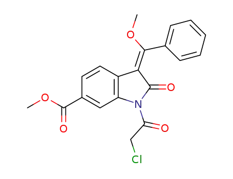 (E)-1-cholroacetyl-3-(methoxy(phenyl)methylene)-2-indolone-6-methylformate
