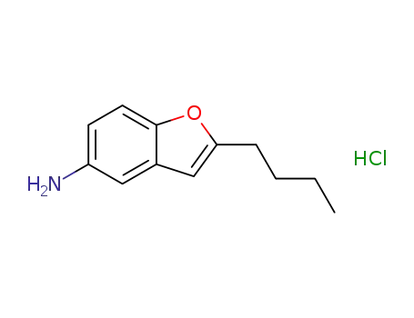 Molecular Structure of 526196-90-7 (2-Butyl-benzofuran-5-ylamine hydrochloride)