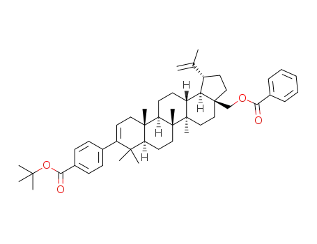 tert-butyl 4-((1R,3aS,5aR,5bR,7aR,11aS,11bR,13aR,13bR)-3a-(benzoyloxymethyl)-5a,5b,8,8,11a-pentamethyl-1-(prop-1-en-2-yl)-2,3,3a,4,5,5a,5b,6,7,7a,8,11,11a,11b,12,13,13a,13b-octadecahydro-1H-cyclopenta[a]chrysen-9-yl)benzoate