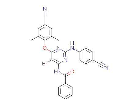 N-[5-bromo-6-(4-cyano-2,6-dimethylphenoxy)-2-(4-cyano-phenylamino)pyrimidin-4-yl]-benzamide