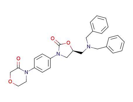 4-{4-[(5S)-5-((dibenzylamino)methyl)-2-oxo-1,3-oxazolidin-3-yl]phenyl}morpholin-3-one