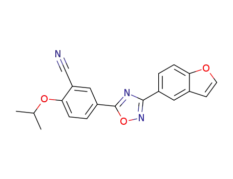 5-(3-(benzofuran-5-yl)-1,2,4-oxadiazol-5-yl)-2-isopropoxybenzonitrile