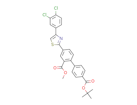4-[4-(3,4-dichloro-phenyl)-thiazol-2-yl]-biphenyl-2,4'-dicarboxylic acid 4'-tert-butyl ester 2-methyl ester