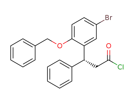(3R)-3-[2-(benzyloxy)-5-bromophenyl]-3-phenylpropanoyl chloride