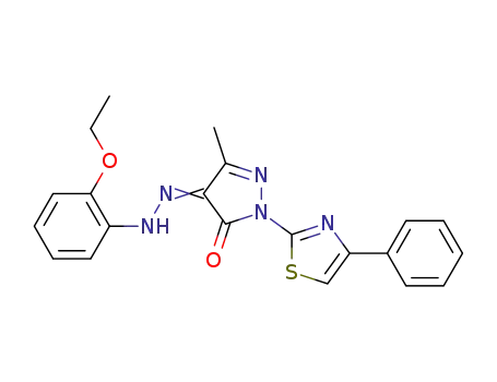 (E)-4-(2-(2-Ethoxyphenyl)hydrazono)-3-methyl-1-(4-phenylthiazol-2-yl)-1H-pyrazol-5(4H)-one