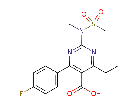 4-(4-fluorophenyl)-6-isopropyl-2-(methanesulfonyl(methyl)amino)pyrimidine-5-carboxylic acid