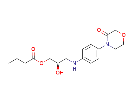 butyric acid-2(R)-2-hydroxy-3-[4-(3-oxo-morpholin-4-yl)phenylamino]-propyl ester