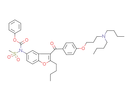 N-[2-n-butyl-3-[4-[3(-di-n-butylamino)propoxyl]benzoyl]-1-benzofuran-5-yl]-N′-benzoyl-methanesulfonamide
