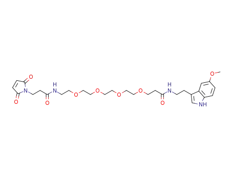1-(3-(2,5-dioxo-2,5-dihydro-1H-pyrrol-1-yl)propanamido)-N-(2-(5-methoxy-1H-indol-3-yl)ethyl)-3,6,9,12-tetraoxapentadecan-15-amide