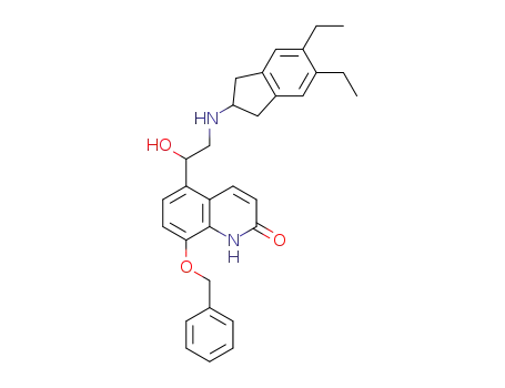5-[2-(5,6-diethylindan-2-ylamino)-1-hydroxyethyl]-8-benzyloxy-(1H)-quinolin-2-one