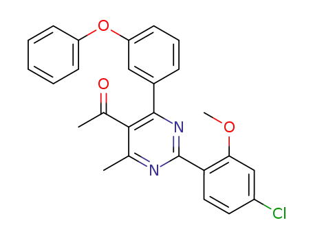 1-(2-(5-chloro-2-methoxyphenyl)-4-methyl-6-(3-phenoxyphenyl)pyrimidin-5-yl)ethanone