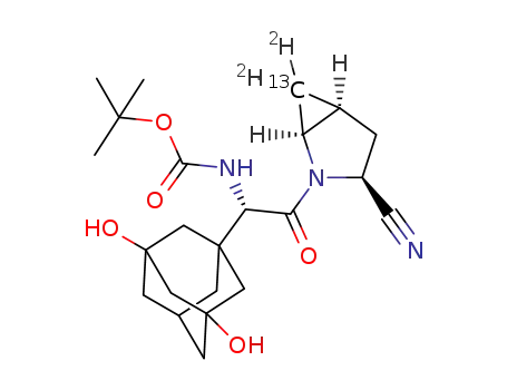tert-butyl((S)-2-((1S,3S,5S)-3-(6-[13CD2])-cyano-2-azabicyclo[3.1.0]hexan-2-yl)-1-(3,5-dihydroxyadamantan-1-yl)-2-oxoethyl)carbamate