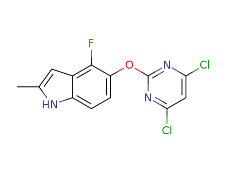 5-((4,6-dichloropyrimidin-2-yl)oxy)-4-fluoro-2-methyl-1H-indole
