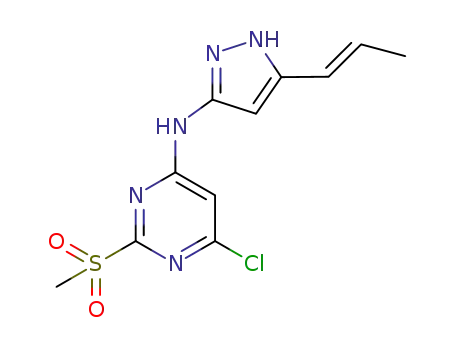 6-chloro-N-(5-propenyl-1H-pyrazol-3-yl)-2-(methylsulfonyl)pyrimidin-4-amine