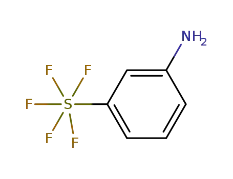 Molecular Structure of 2993-22-8 (3-AMINOPHENYLSULFUR PENTAFLUORIDE)